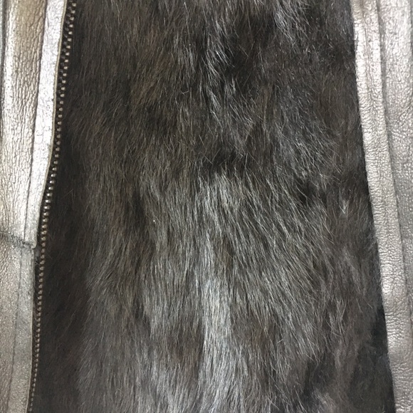 Guess Distressed Patch Leather/Rabbit Fur Women’s - Picture 4 of 8